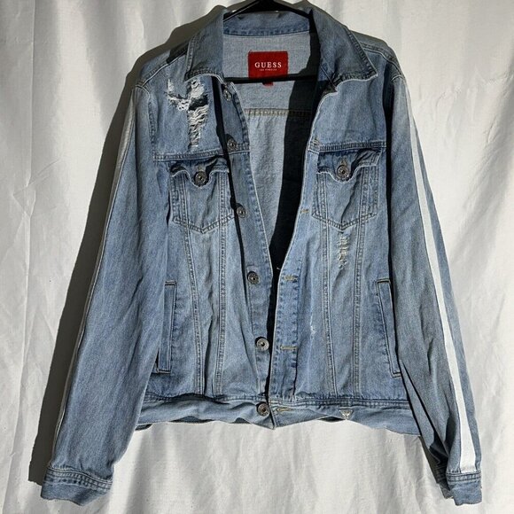 Guess Other - Guess mens Distressed jean jacket Size large